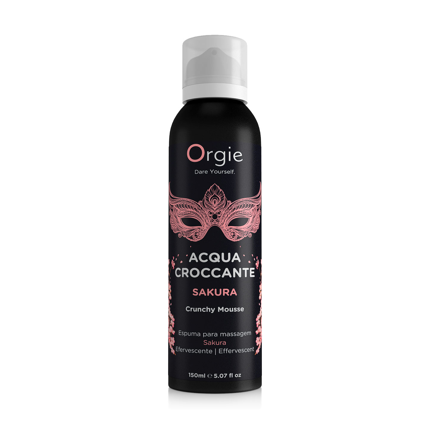 Шипуча зволожувальна пінка для масажу Orgie Acqua Crocante Sakura, 150 мл